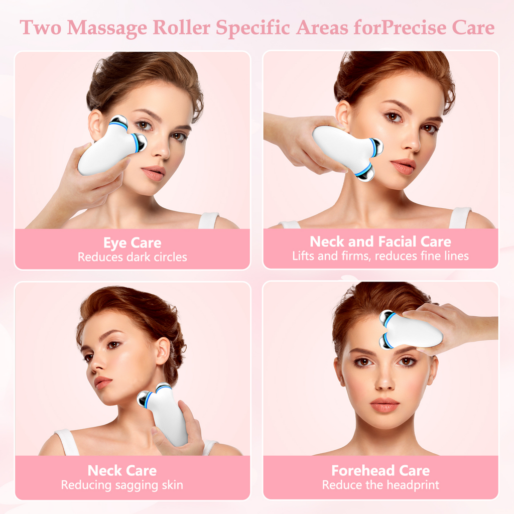 Anti Aging and Wrinkles Microcurrent Facial Device, Boost Skin Care Products Absorption - White