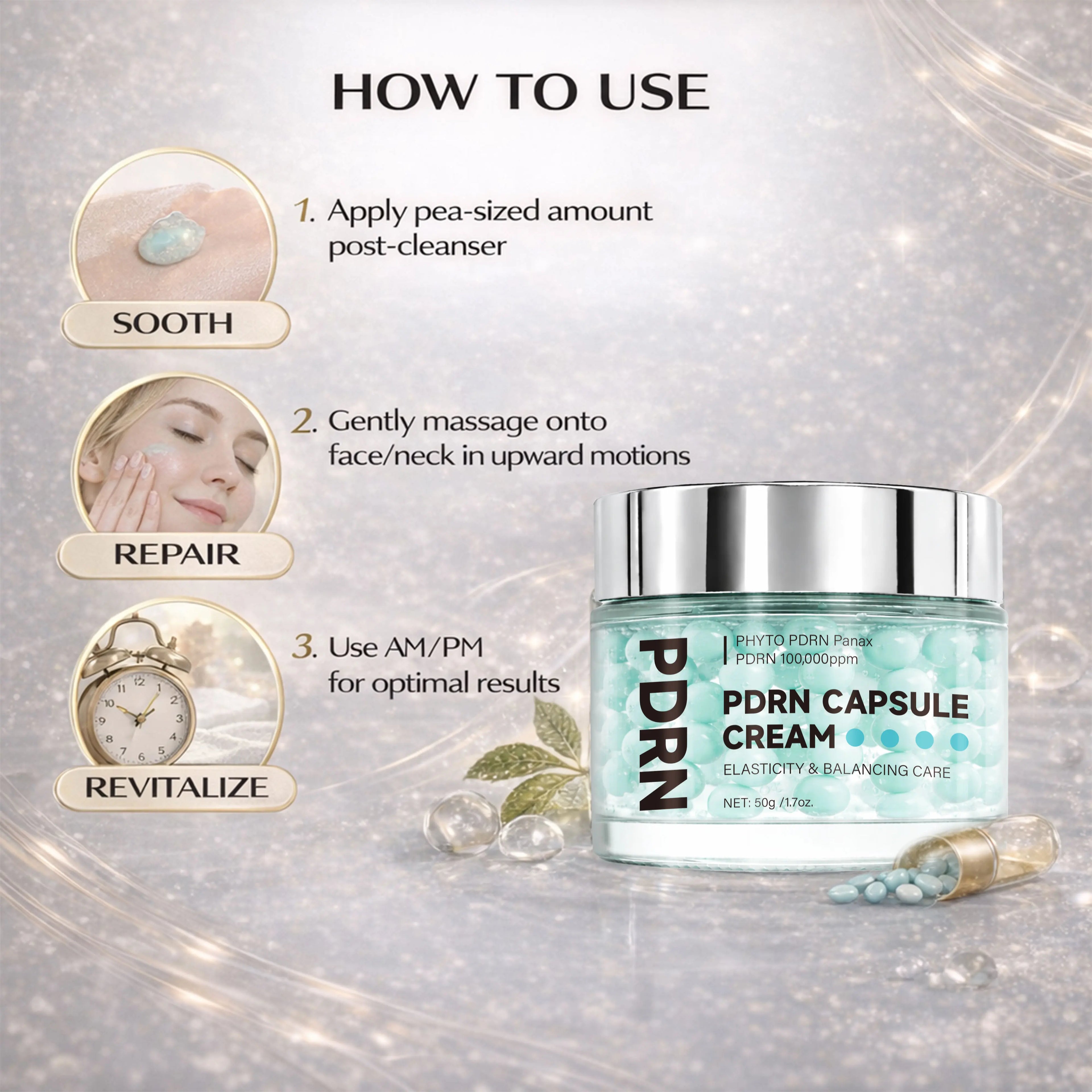 Hodanwith Glow - PDRN Capsule 100 Firming Face Moisturizer