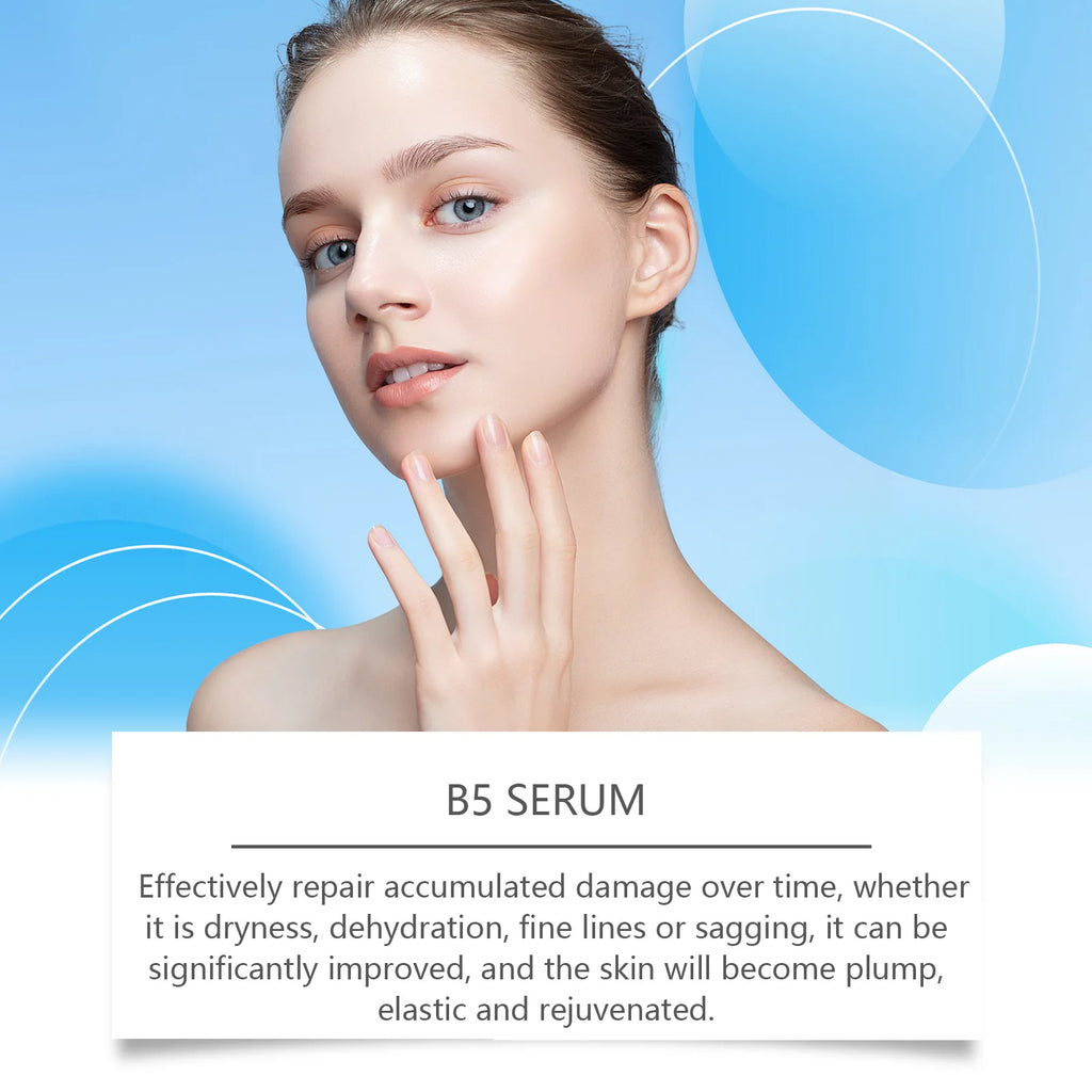 Vitamin B5 Face Serum Hyaluronic Acid Firming Moisturizing Nourishing Oil Control Brightening Fade Fine Lines Skin Care Essence