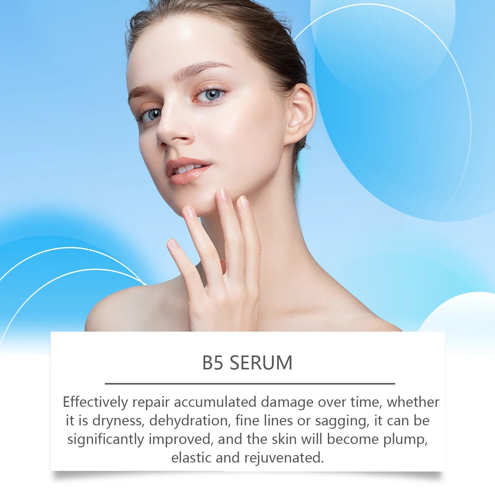 Vitamin B5 Face Serum Hyaluronic Acid Firming Moisturizing Nourishing Oil Control Brightening Fade Fine Lines Skin Care Essence