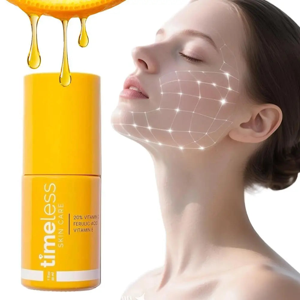 30ml 20% Vitamin C Ferulic Acid Serum – Antioxidant Hydrating Firming Brightens Skin Tone Improves Dullness For All Skin Types