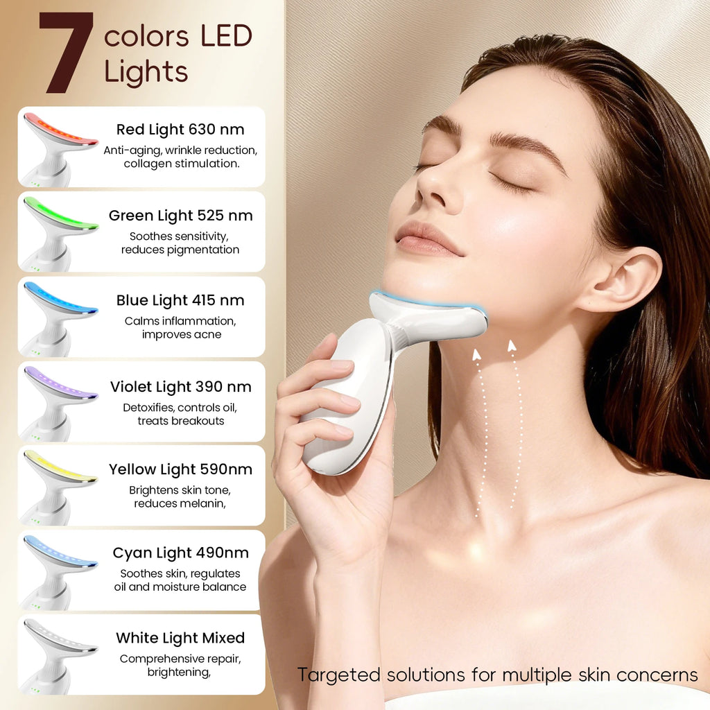 Hodanwith Glow 7 Colors LED Face & Neck Sculpting Device.