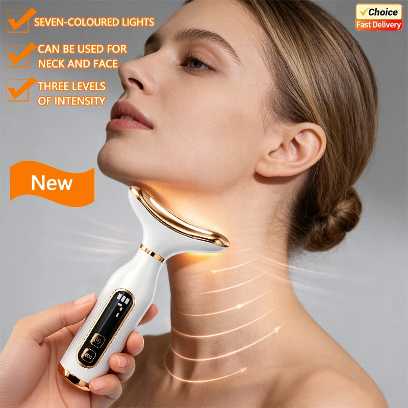 Hodanwith Glow Portable 7 Colors LED Face & Neck Massager.