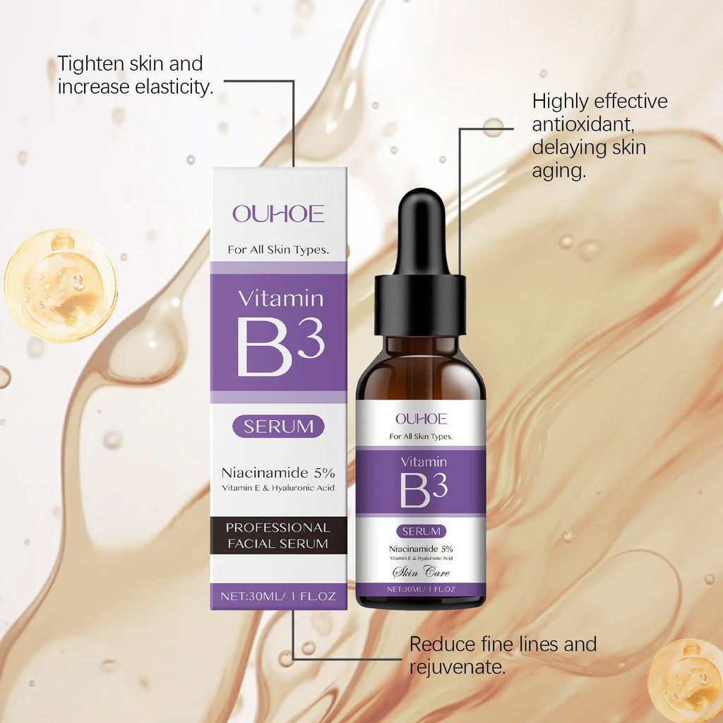 Vitamin B3 Serum Remove W-Rinkle Whitening Melanin Correcting Repair Barrier Lifting Moisturize Improve Elasticity Face Essence