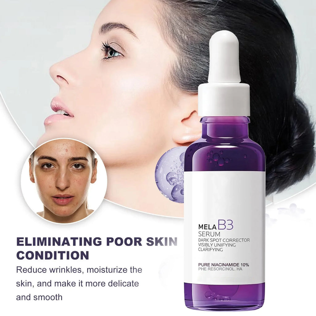 Vitamin B3 Brightening Serum (Purple Bottle) - Fades Dark Spots, Evens Skin Tone, Firms & Boosts Elasticity with Deep Hydration