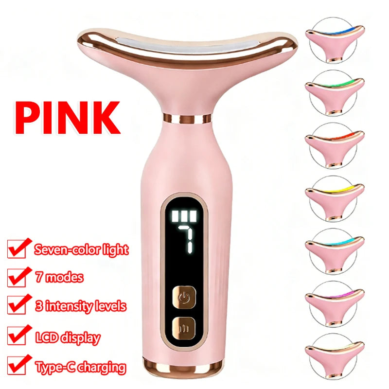 Hodanwith Glow Portable 7 Colors LED Face & Neck Massager.