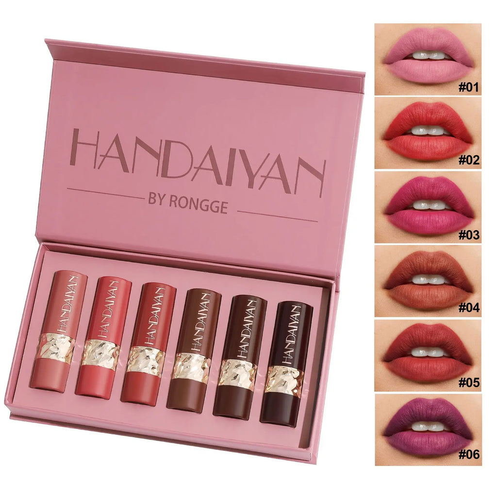 Hodanwith Glow - Handaiyan 6-Piece Velvet Matte Lipstick Gift Set