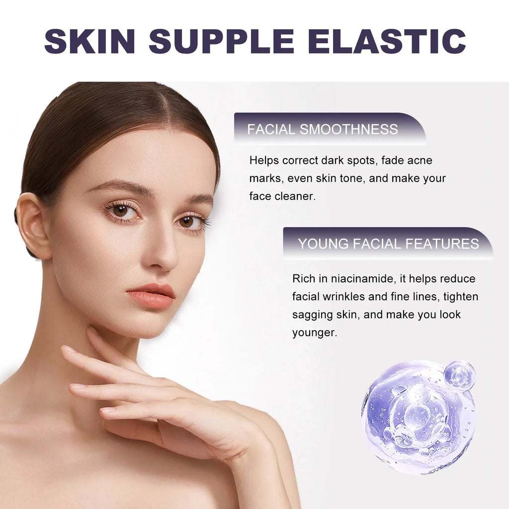 Vitamin B3 Brightening Serum (Purple Bottle) - Fades Dark Spots, Evens Skin Tone, Firms & Boosts Elasticity with Deep Hydration